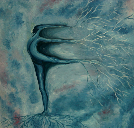 danza albero, olio su tela