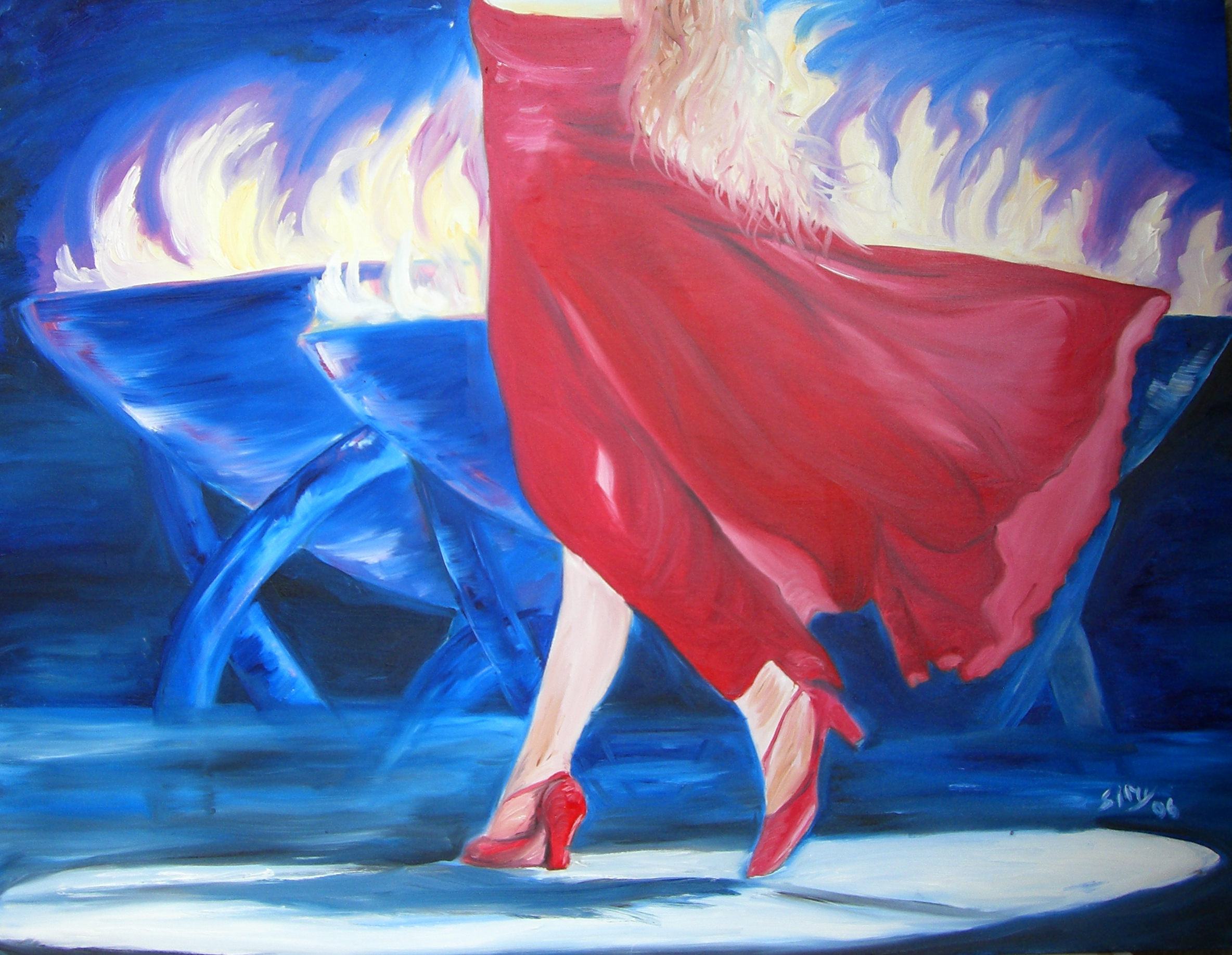 paralimpiadivalzer, olio su tela