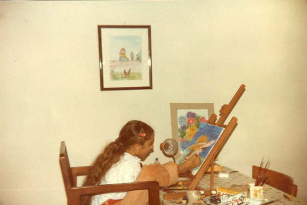 simona atzori dipinge da piccola