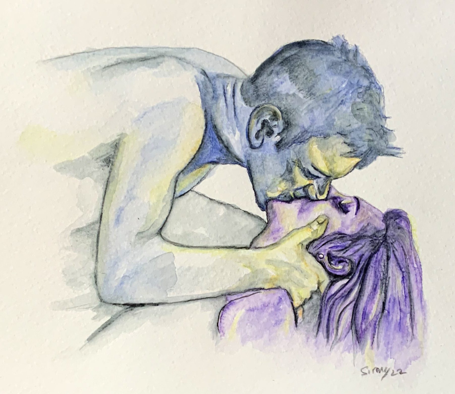 quadro "in una stanza viola"